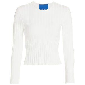 NEW SIMON MILLER RIB WHITE L/S TOP SZ S/M